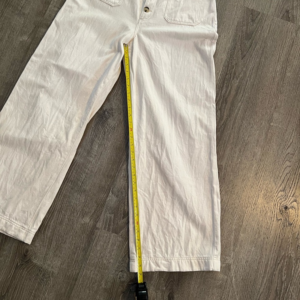 Anthropologie x River Island Pocket front wide leg jeans in ecru - Picture 12 of 12